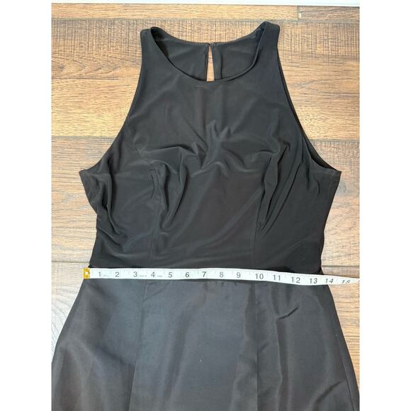 Alfred Sung Black JERSEY BODICE MIKADO Full Length Gown Dress Sz 8 D737 - Picture 11 of 12